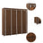 Wardrobe With 4 Compartments 175X45X170 Cm
