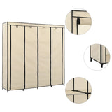 Wardrobe With 4 Compartments 175X45X170 Cm