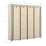 Wardrobe With 4 Compartments 175X45X170 Cm