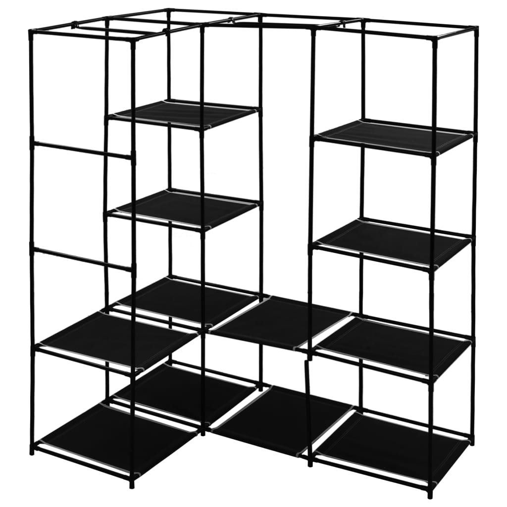 Corner Wardrobe Black 130x87x169 cm