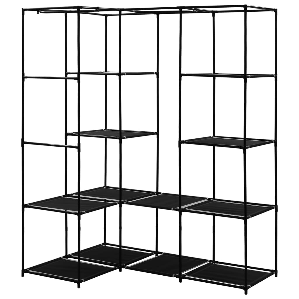 Corner Wardrobe Black 130x87x169 cm