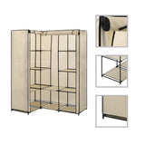 Corner Wardrobe Cream 130x87x169 cm