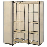 Corner Wardrobe Cream 130x87x169 cm