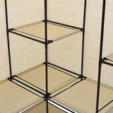 Corner Wardrobe Cream 130x87x169 cm