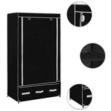 Wardrobe Black 87x49x159 cm Fabric