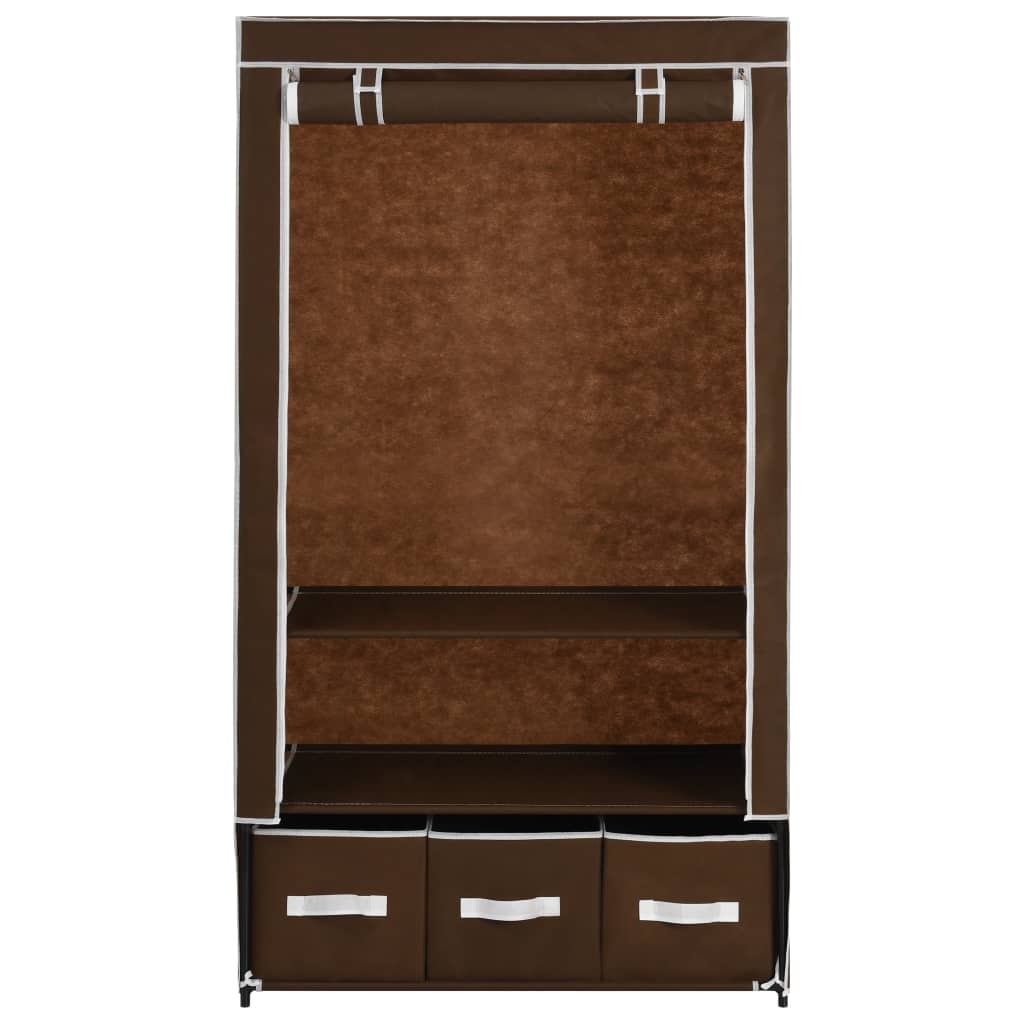 Wardrobe Brown 87x49x159 cm Fabric