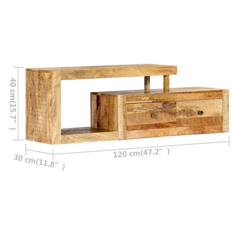 Tv Cabinet 120X30X40 Cm Solid Mango Wood
