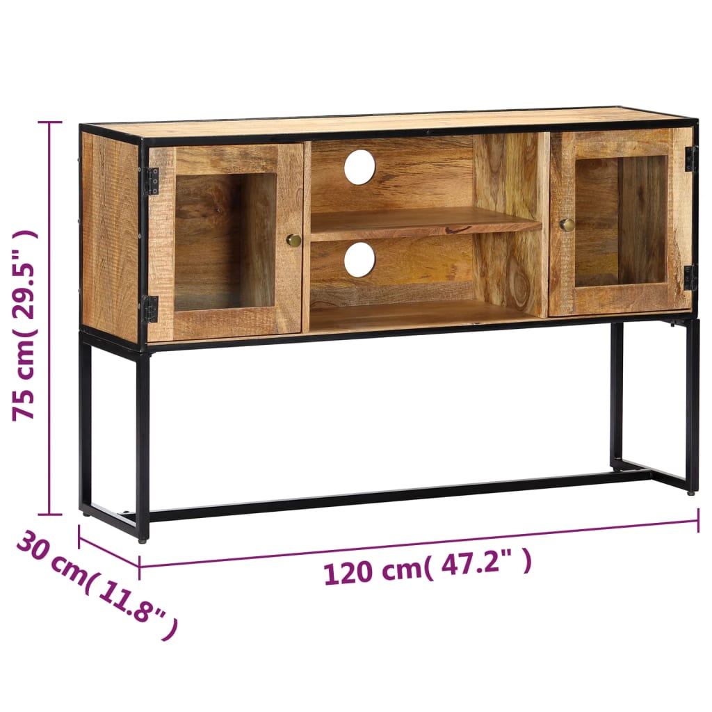 Tv Cabinet 120X30X75 Cm Solid Reclaimed Wood