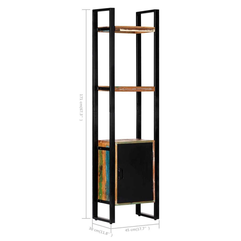 Bookshelf 45X30X171 Cm Solid Reclaimed Wood