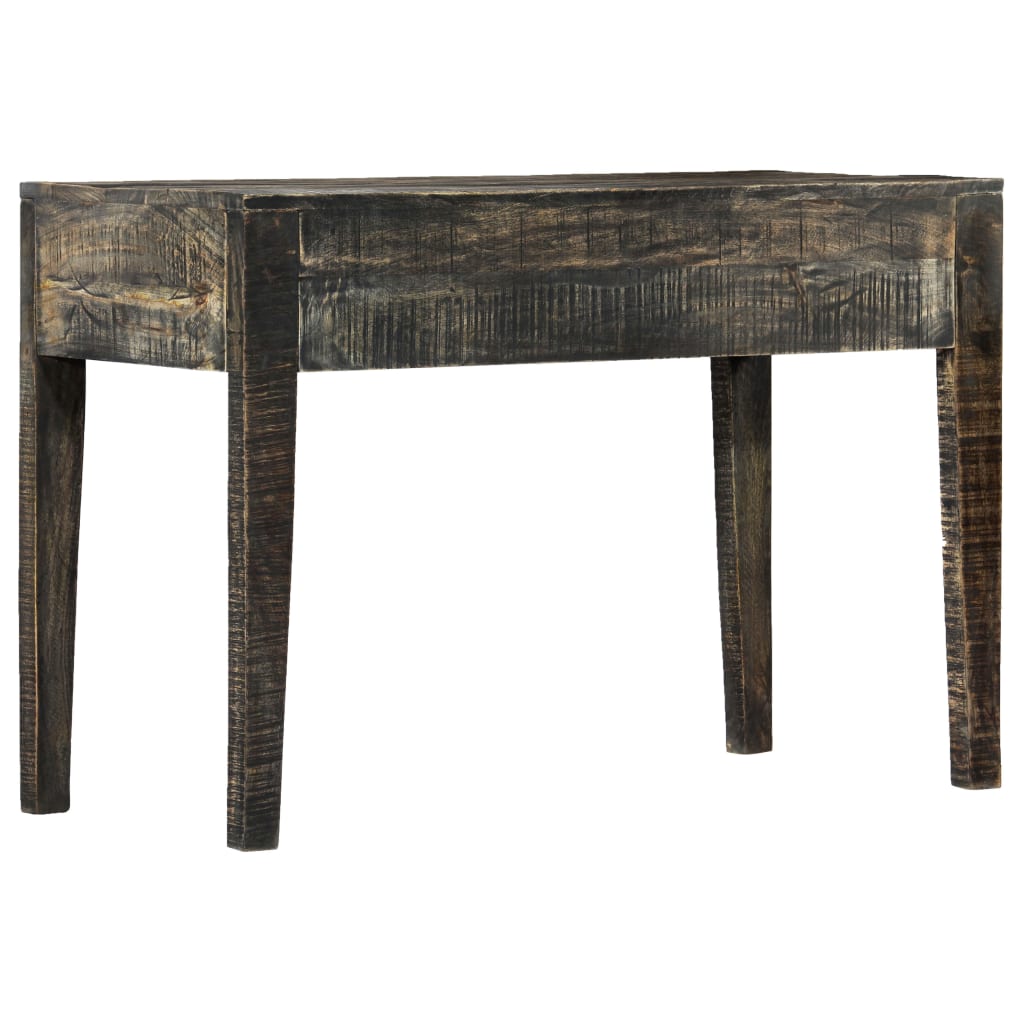Desk Black 110X50X75 Cm Solid Mango Wood