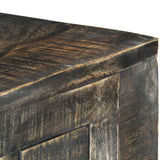 Desk Black 110X50X75 Cm Solid Mango Wood