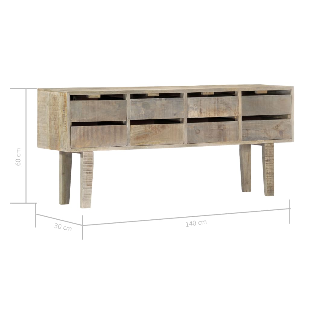 Sideboard 140X30X60 Cm Solid Mango Wood
