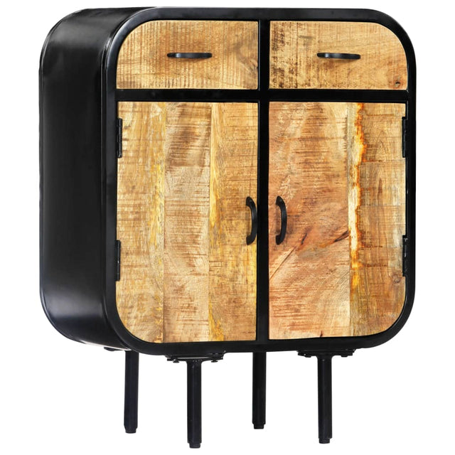 Sideboard 60X30X75 Cm Solid Mango Wood And Iron