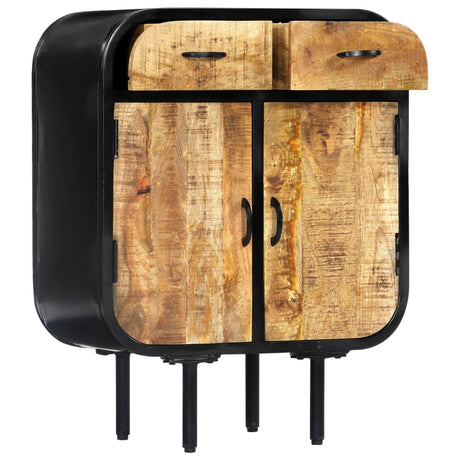 Sideboard 60X30X75 Cm Solid Mango Wood And Iron