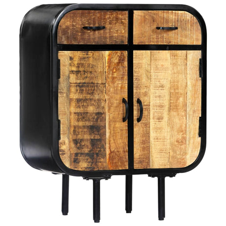 Sideboard 60X30X75 Cm Solid Mango Wood And Iron