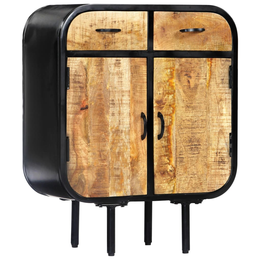 Sideboard 60X30X75 Cm Solid Mango Wood And Iron
