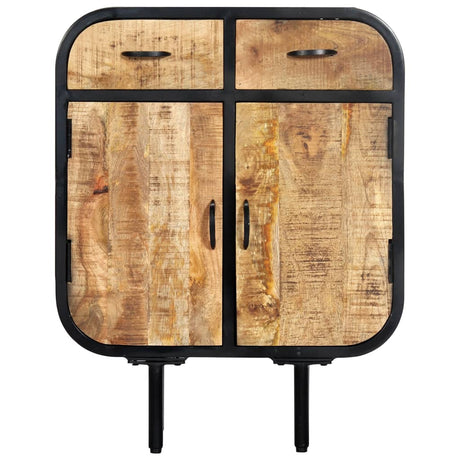 Sideboard 60X30X75 Cm Solid Mango Wood And Iron