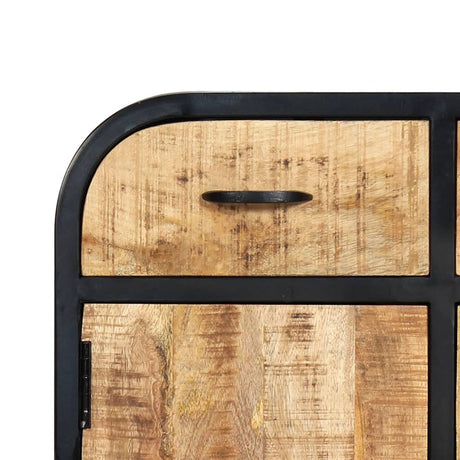Sideboard 60X30X75 Cm Solid Mango Wood And Iron