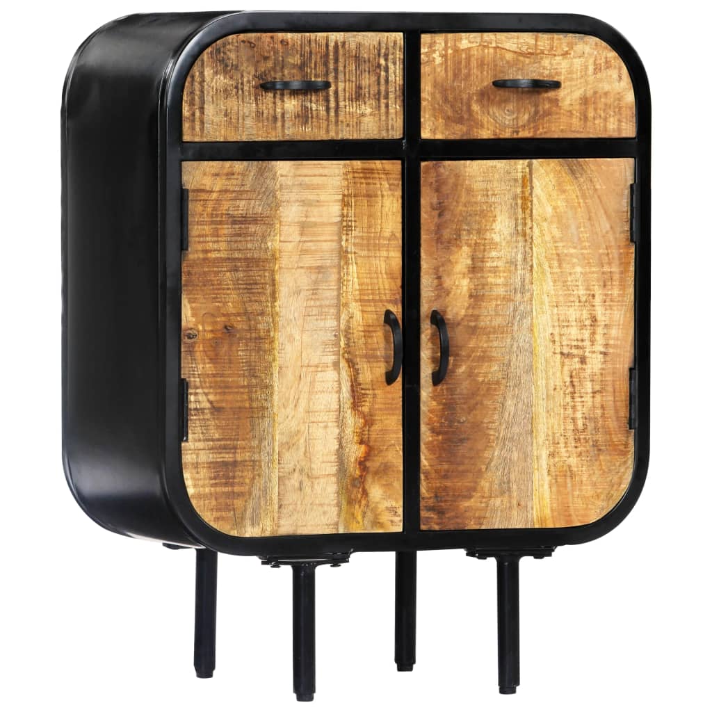 Sideboard 60X30X75 Cm Solid Mango Wood And Iron