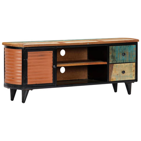 Tv Cabinet 120X30X45 Cm Solid Reclaimed Wood