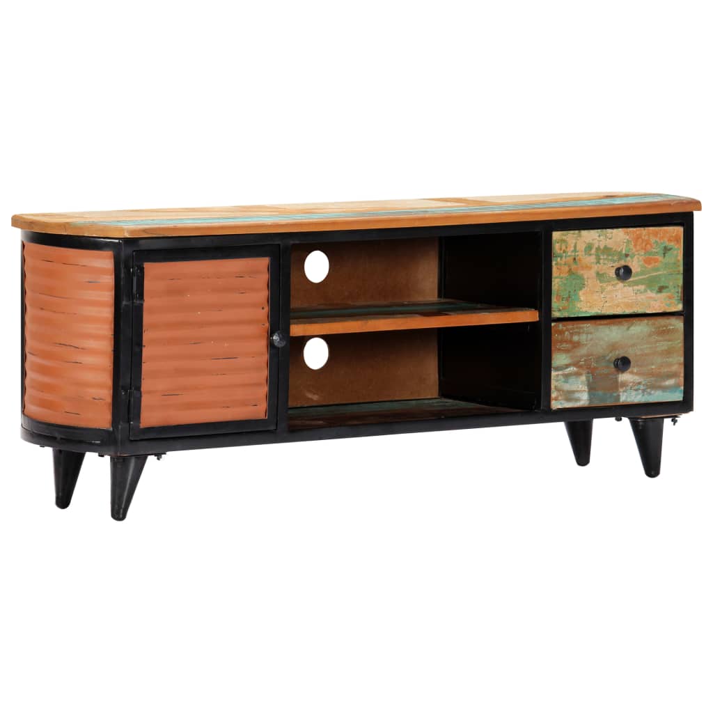 Tv Cabinet 120X30X45 Cm Solid Reclaimed Wood