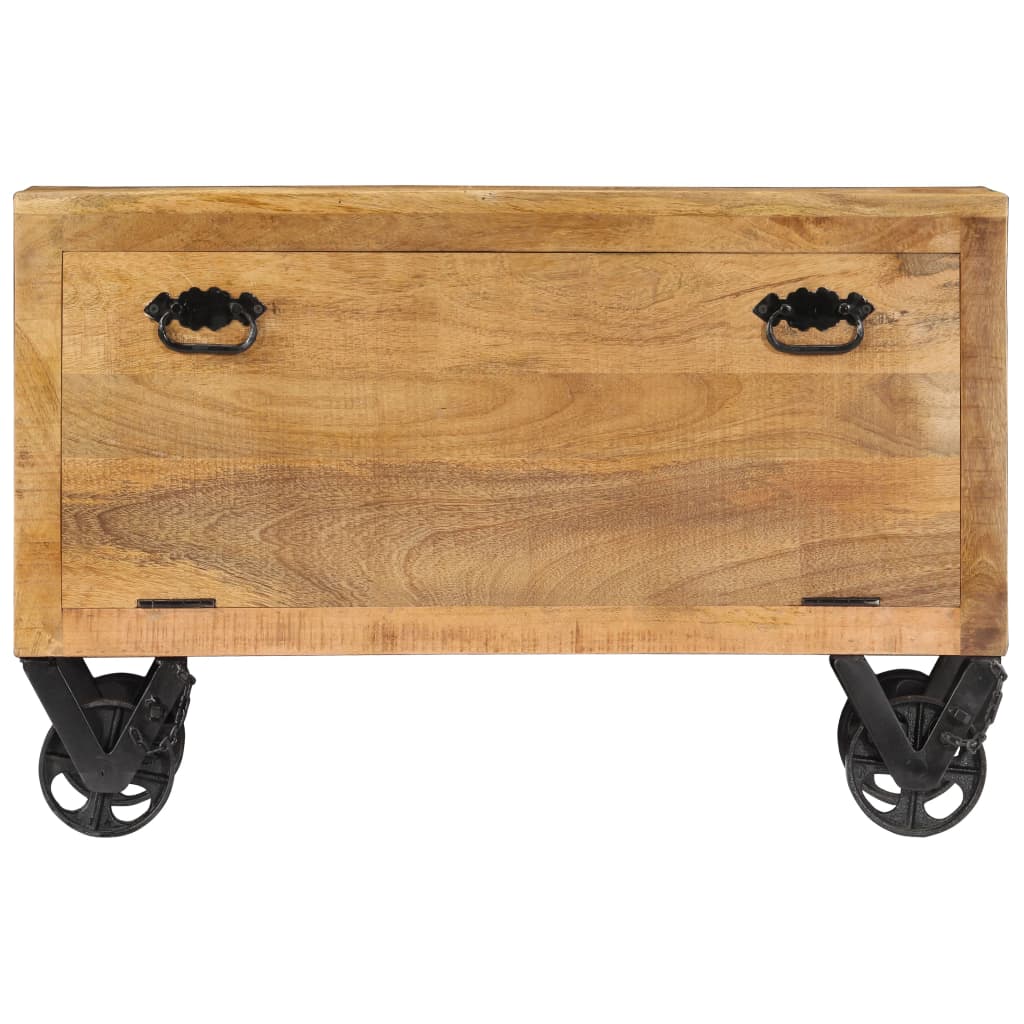 Shoe Cabinet 86X35X55 Cm Solid Mango Wood