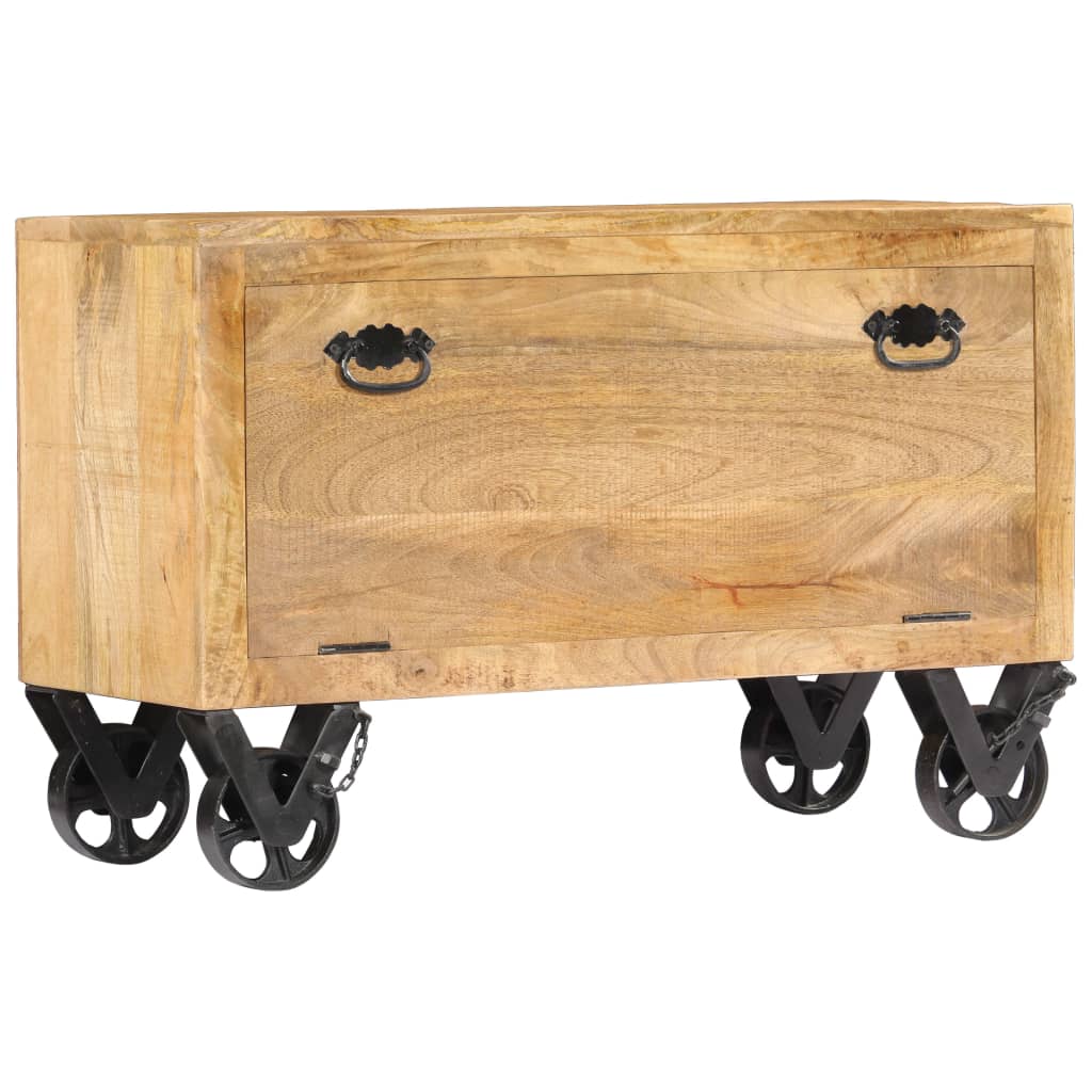 Shoe Cabinet 86X35X55 Cm Solid Mango Wood