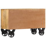 Shoe Cabinet 86X35X55 Cm Solid Mango Wood
