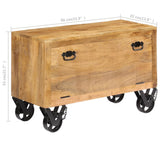 Shoe Cabinet 86X35X55 Cm Solid Mango Wood