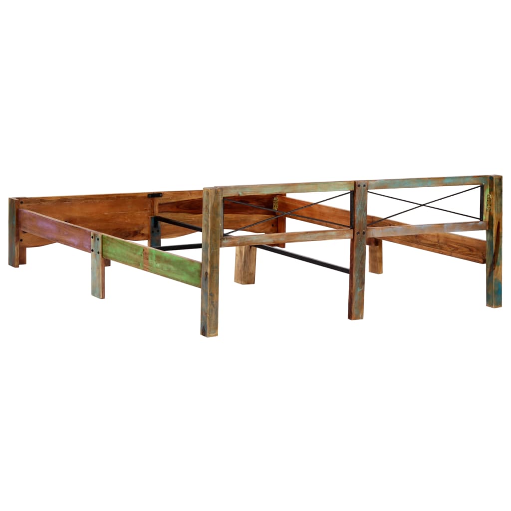 Bed Frame Without Mattress Solid Reclaimed Wood Super King