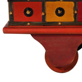 Storage Box Red 110X40X40 Cm Solid Acacia Wood