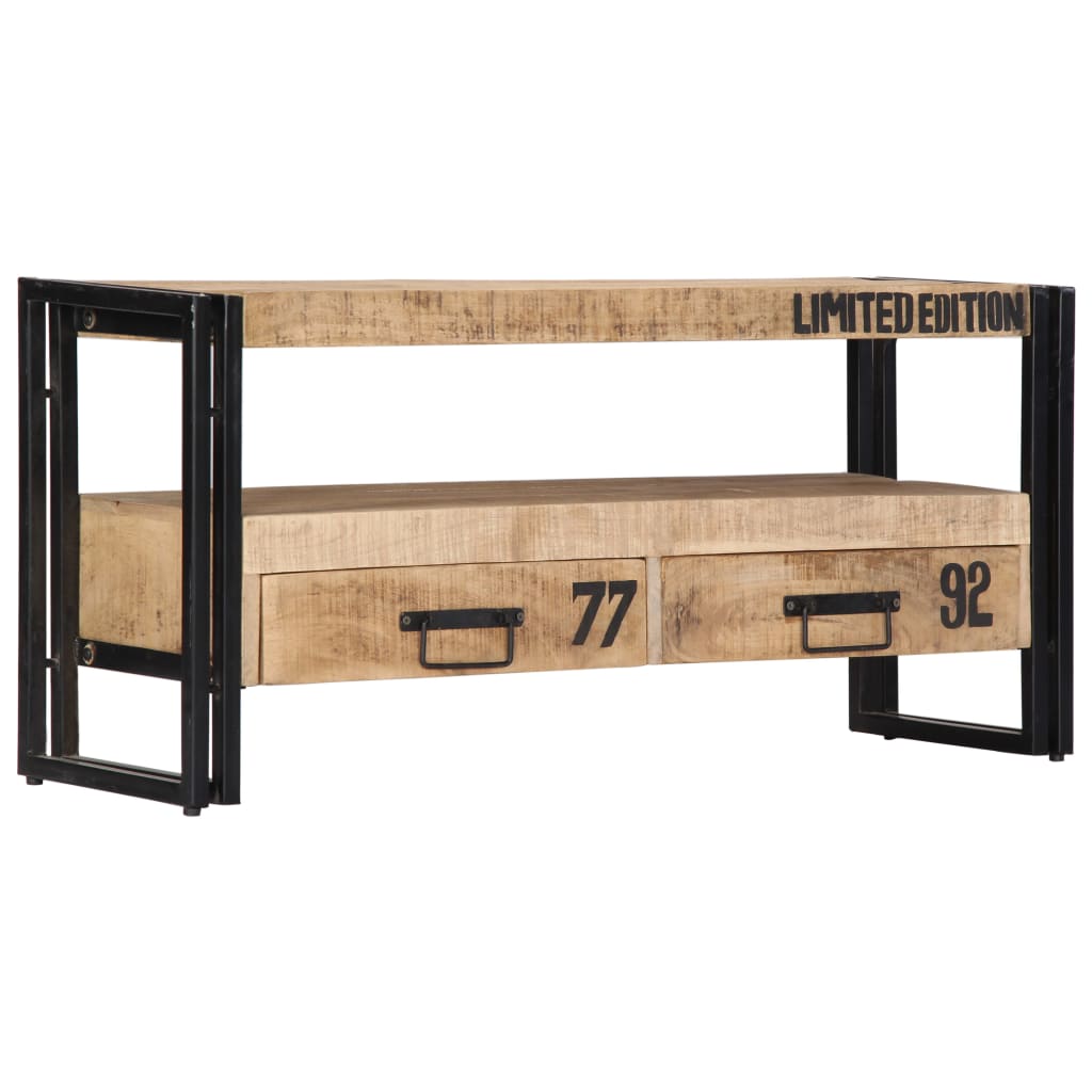 Tv Cabinet 100X30X45 Cm Solid Mango Wood