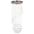 Ceiling Lamp With Crystal Beads Silver Spiral G9