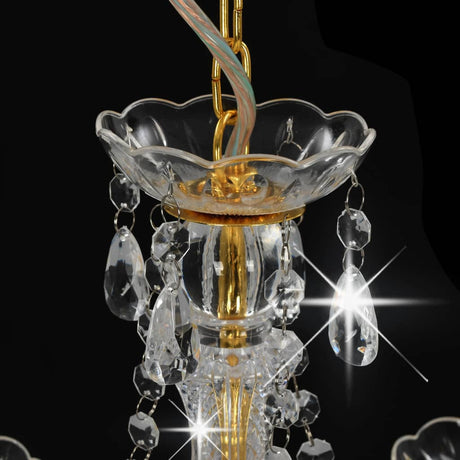 Chandelier With Beads En Round 3 X E14
