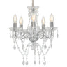 Chandelier With Crystal Beads En Round 5 X E14