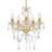 Chandelier With Crystal Beads En Round 5 X E14