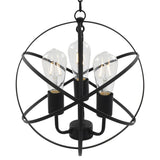 Hanging Lamp Black Sphere 3 X E27 Bulbs