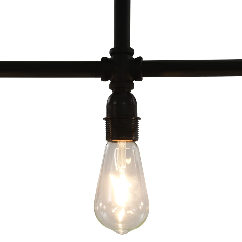 Ceiling Lamp Black 3 X E27 Bulbs