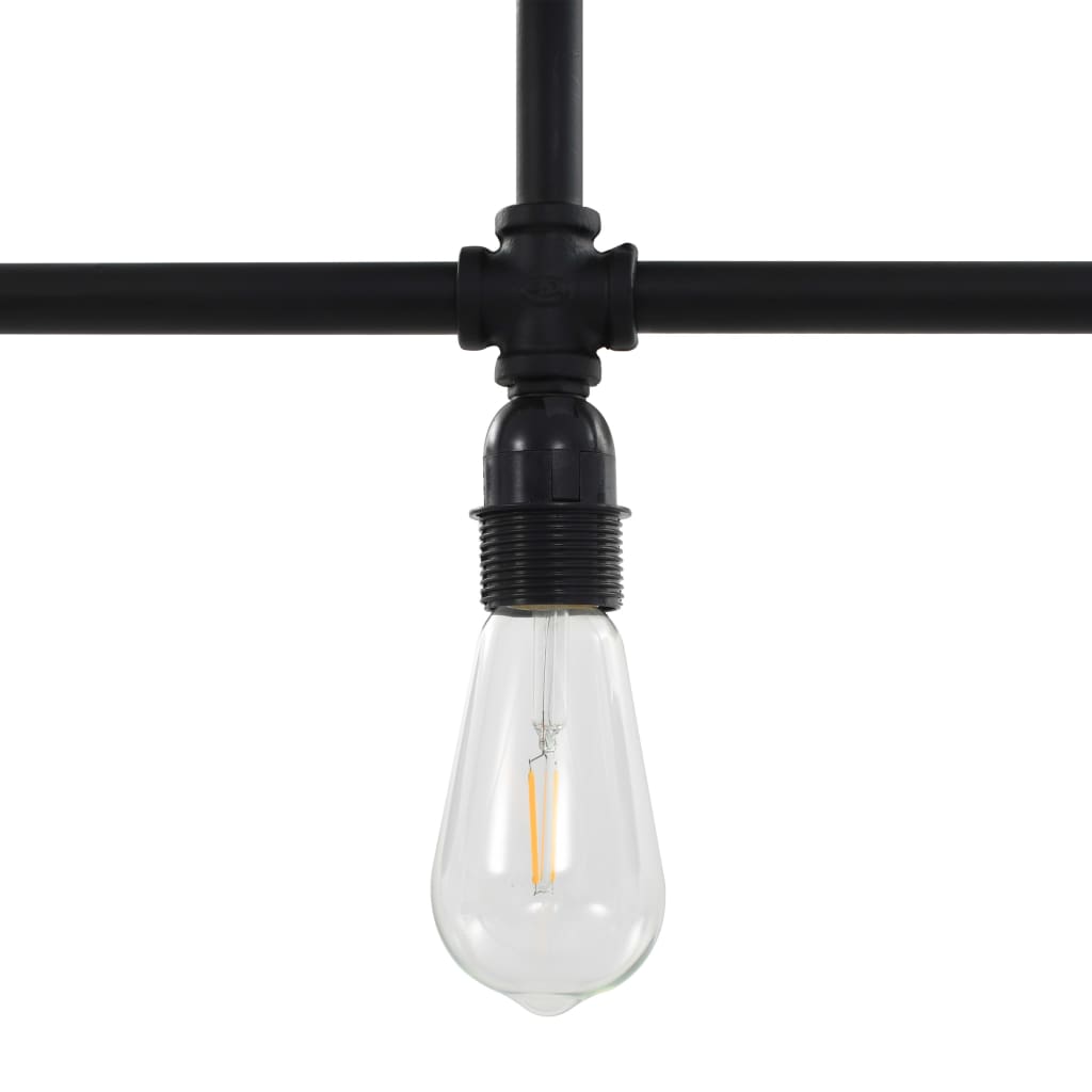 Ceiling Lamp Black 3 X E27 Bulbs