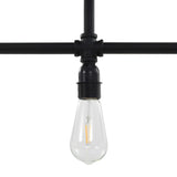 Ceiling Lamp Black 3 X E27 Bulbs