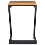 Coffee Table 30X30X50 Cm Solid Teak Wood And Polyresin