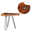 Coffee Table 70X45 Cm Solid Teak Wood And Polyresin