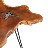 Coffee Table 70X45 Cm Solid Teak Wood And Polyresin