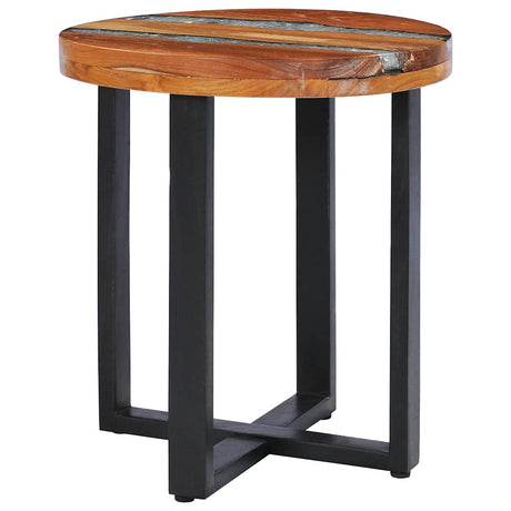 Coffee Table 40X45 Cm Solid Teak Wood And Polyresin