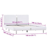 Bed Frame Without Mattress Faux Leather 135X190 Cm Double