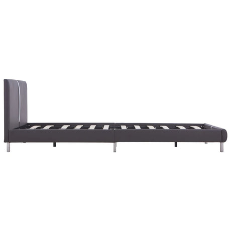 Bed Frame Without Mattress Faux Leather 135X190 Cm Double