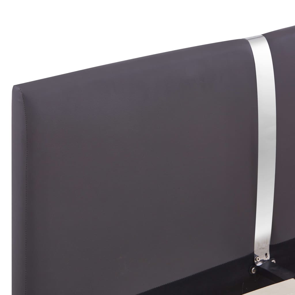 Bed Frame Without Mattress Faux Leather 135X190 Cm Double