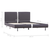 Bed Frame Without Mattress Faux Leather 135X190 Cm Double