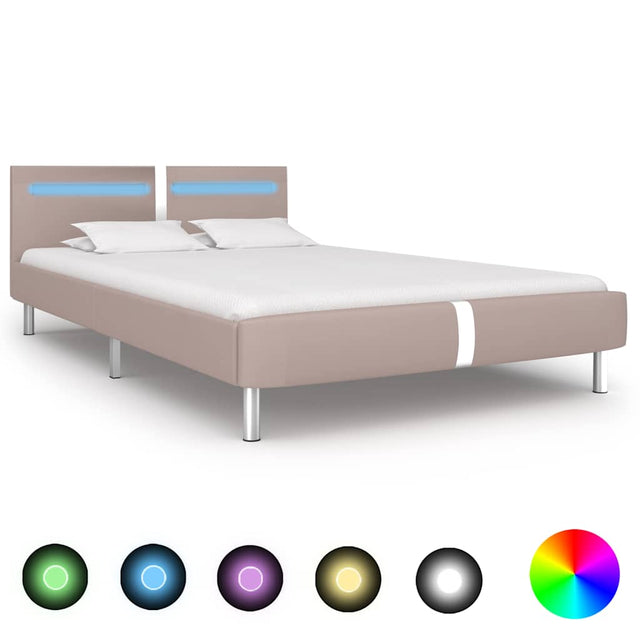 Bed Frame With Led Without Mattress 135X190 Cm Double