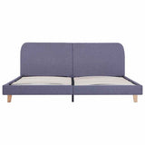 Bed Frame without Mattress Light Grey Fabric 150x200 cm King Size